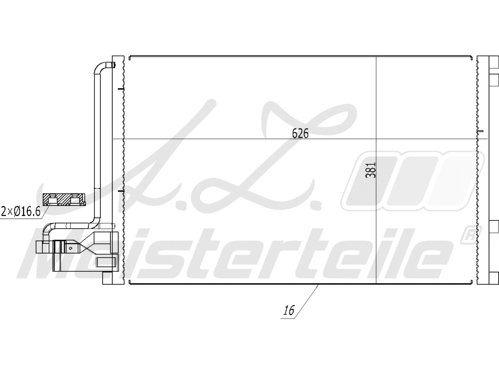 Condenseur, climatisation A.Z. Meisterteile AZMT-45-030-1268