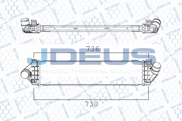 Refroidisseur d'air de suralimentation JDEUS M-812114A