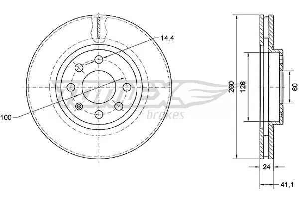 Disque de frein TOMEX Brakes TX 70-73