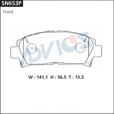 Kit de plaquettes de frein, frein à disque ADVICS SN653P