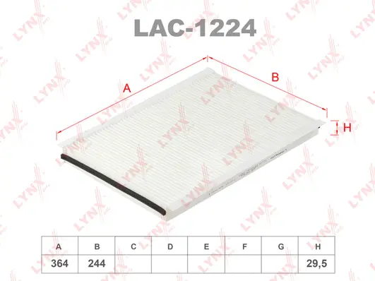 Filtre, air de l'habitacle LYNXAUTO LAC-1224