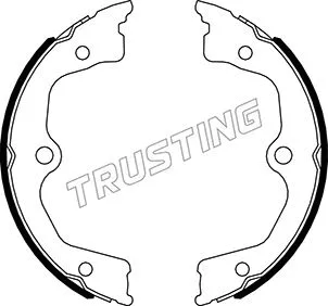 Jeu de mâchoires de frein, frein de stationnement TRUSTING 044.030