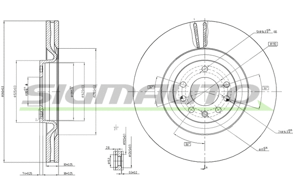 Disque de frein SIGMAUTO DBB909V