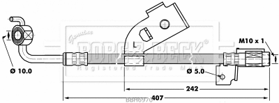 Flexible de frein BORG & BECK BBH6970