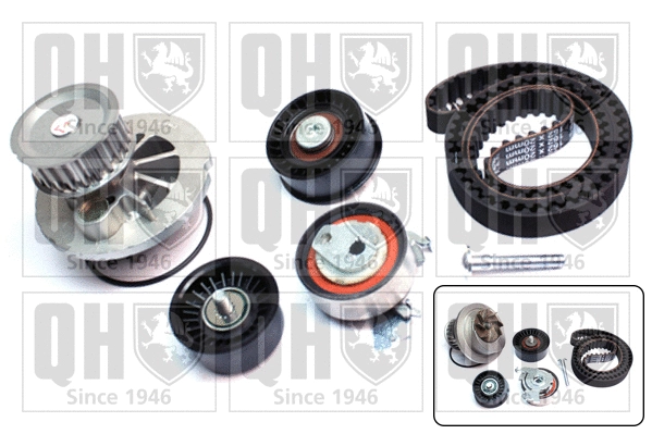 Pompe à eau + kit de courroie crantée QUINTON HAZELL QBPK5792
