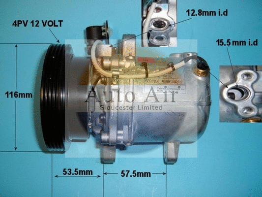 Compresseur, climatisation AUTO AIR GLOUCESTER 14-0228