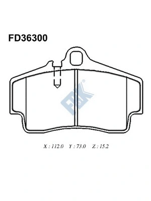 Kit de plaquettes de frein, frein à disque FBK FD36300