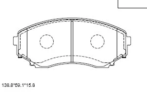 Kit de plaquettes de frein, frein à disque ASIMCO KD3737