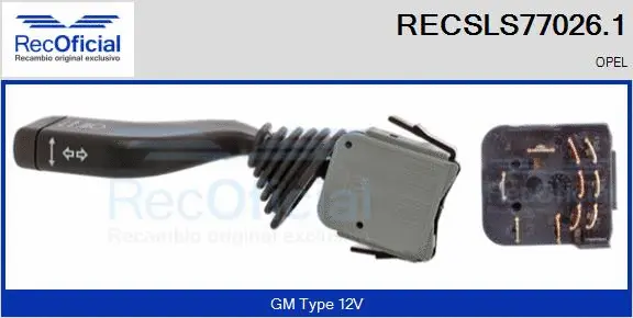 Commutateur de colonne de direction RECOFICIAL RECSLS77026.1
