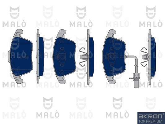 Kit de plaquettes de frein, frein à disque AKRON-MALÒ 1050282