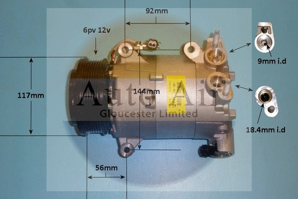 Compresseur, climatisation AUTO AIR GLOUCESTER 14-1770