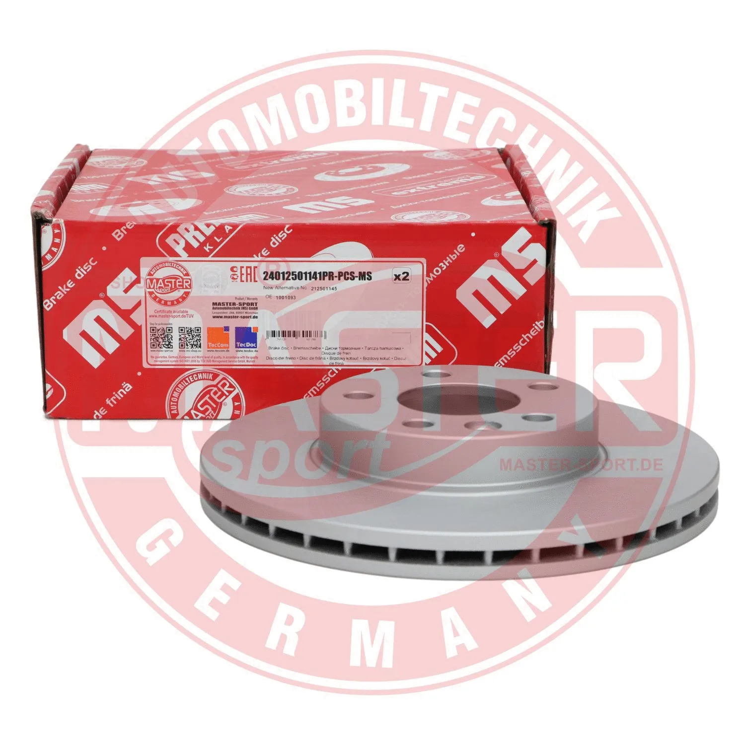 Disque de frein MASTER-SPORT GERMANY 24012501141PR-PCS-MS