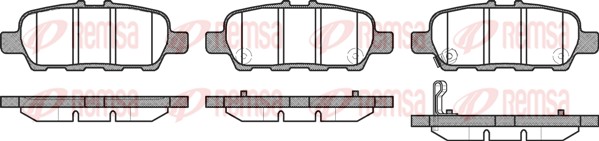 Kit de plaquettes de frein, frein à disque REMSA 0876.31