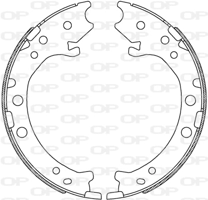 Jeu de mâchoires de frein OPEN PARTS BSA2243.00