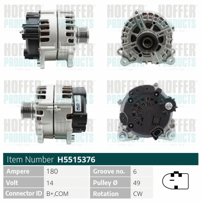 Alternateur HOFFER H5515376