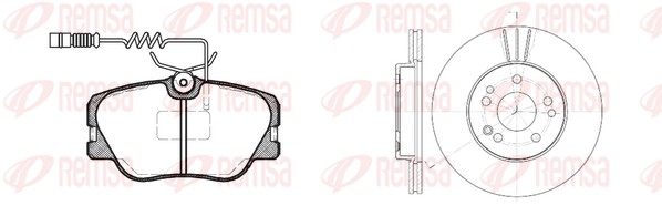 Kit de freins, frein à disques REMSA 8189.00
