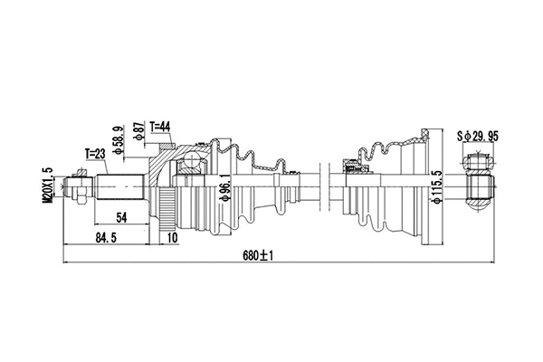 Arbre de transmission DYNAMATRIX DDS250324