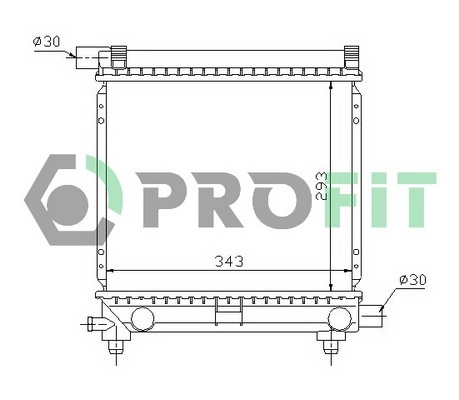 Radiateur, refroidissement du moteur PROFIT PR 3524A1