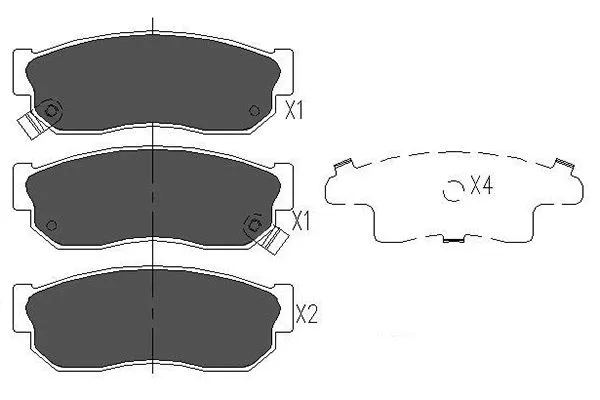 Kit de plaquettes de frein, frein à disque KAVO PARTS KBP-6526