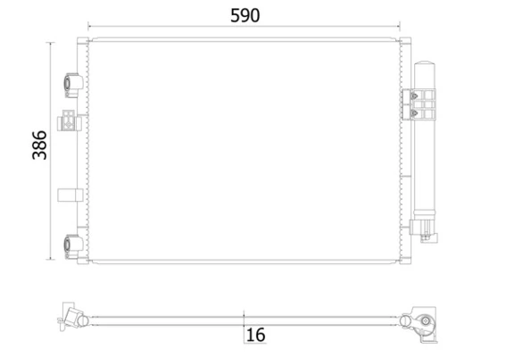 Condenseur, climatisation MAHLE AC 930 000S