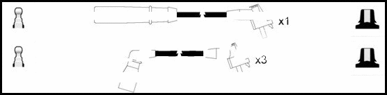 Kit de câbles d'allumage LEMARK HOES680