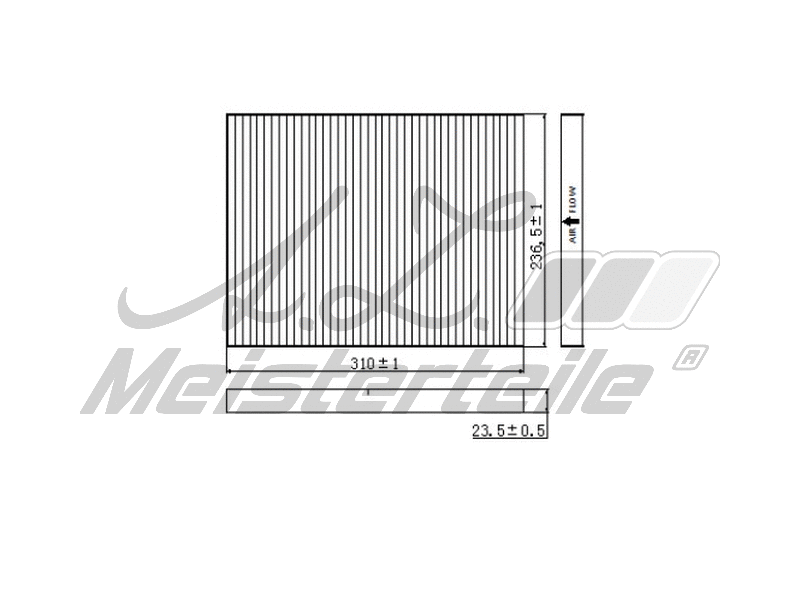 Filtre, air de l'habitacle A.Z. Meisterteile AZMT-41-010-1688