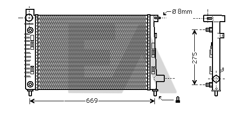 Radiateur, refroidissement du moteur EACLIMA 31R50150