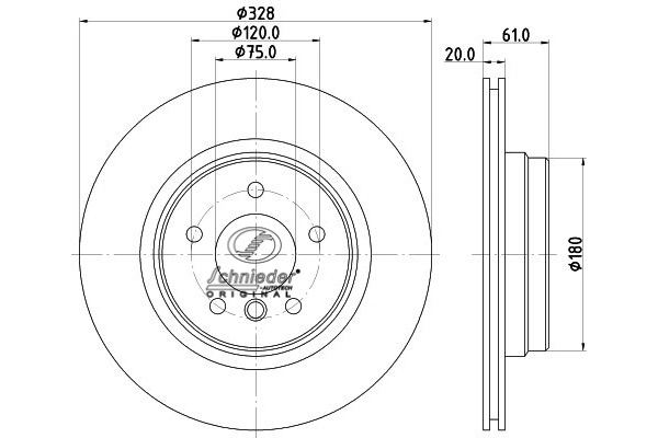 Disque de frein SCHNIEDER AUTOTECH BMS55.00142