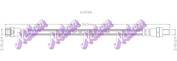 Flexible de frein KAWE H3994