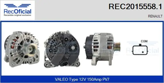 Alternateur RECOFICIAL REC2015558.1