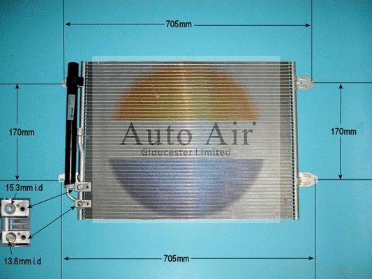Condenseur, climatisation AUTO AIR GLOUCESTER 16-1390A