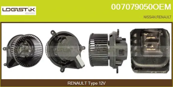 Pulseur d'air habitacle LGK 007079050OEM