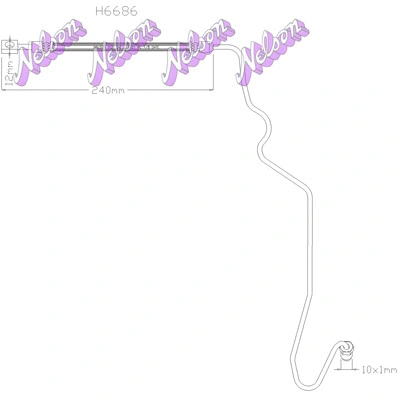 Flexible de frein KAWE H6686