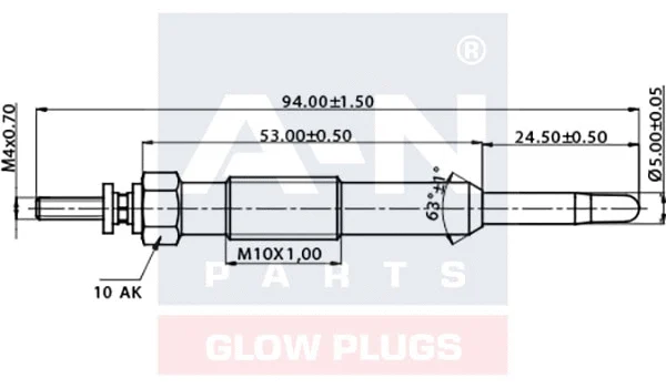 Bougie de préchauffage A-N PARTS A-N094245