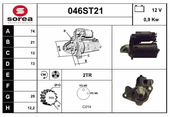 Démarreur STARTCAR 046ST21