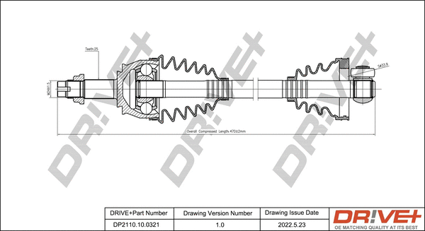Arbre de transmission Dr!ve+ DP2110.10.0321