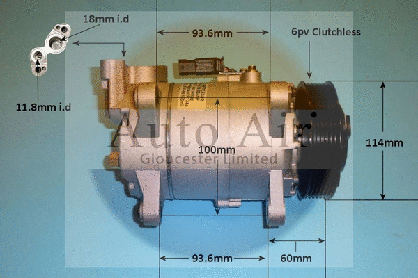 Compresseur, climatisation AUTO AIR GLOUCESTER 14-0345P