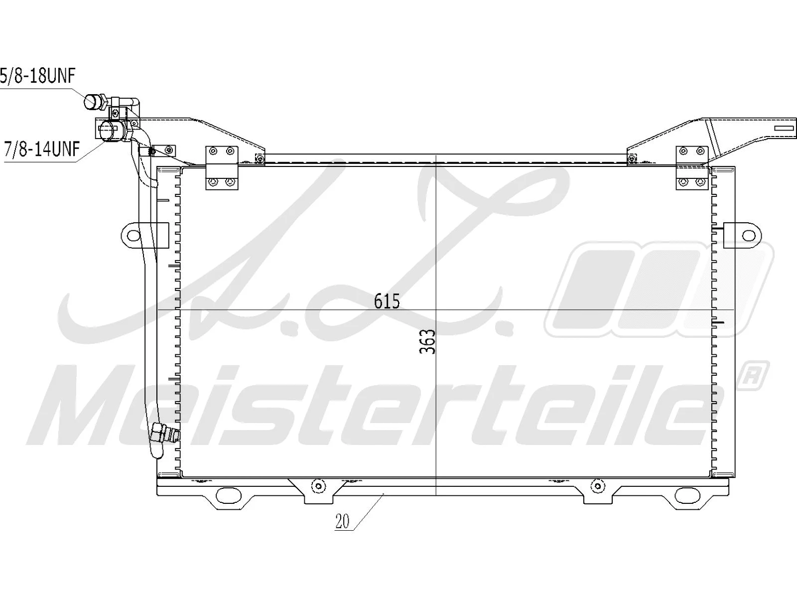 Condenseur, climatisation A.Z. Meisterteile AZMT-45-030-1354