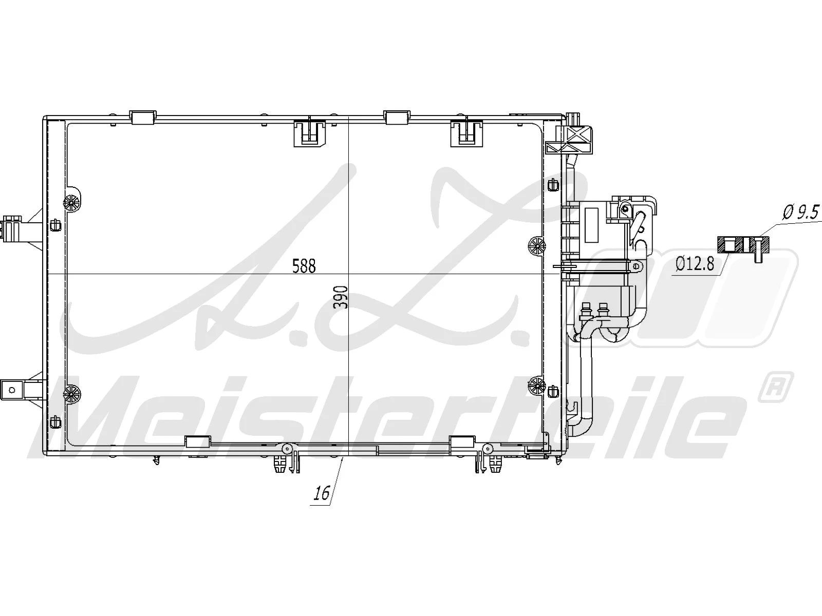 Condenseur, climatisation A.Z. Meisterteile AZMT-45-030-1028