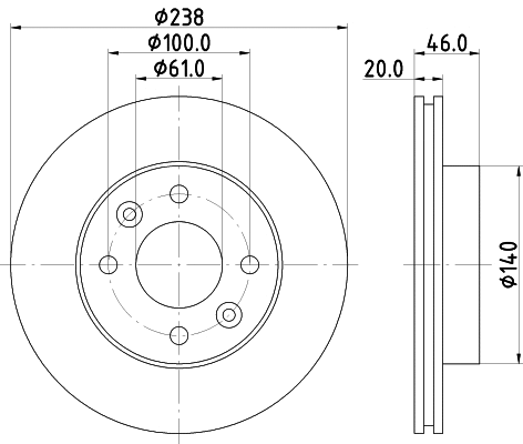 Disque de frein MINTEX MDC403