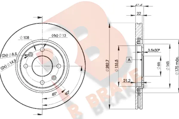 Disque de frein R BRAKE 78RBD27810