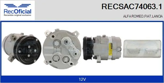 Compresseur, climatisation RECOFICIAL RECSAC74063.1