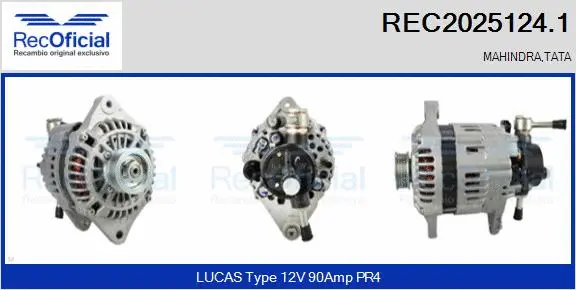 Alternateur RECOFICIAL REC2025124.1