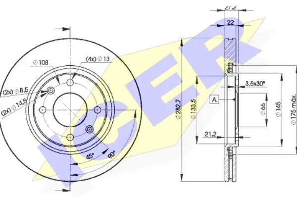 Disque de frein ICER 78BD7810-2