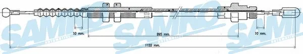 Tirette à câble, commande d'embrayage SAMKO C0292C