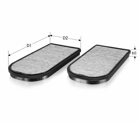 Filtre, air de l'habitacle TECNECO FILTERS CK9322C-2