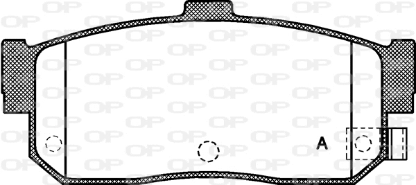 Kit de plaquettes de frein, frein à disque OPEN PARTS BPA0366.22