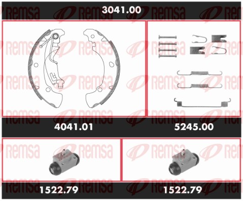 Kit de freins, freins à tambours REMSA 3041.00