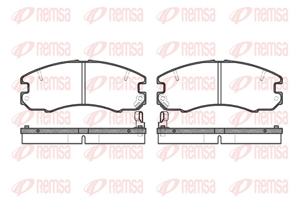 Kit de plaquettes de frein, frein à disque REMSA 0316.04