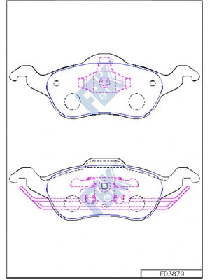 Kit de plaquettes de frein, frein à disque FBK FD3879